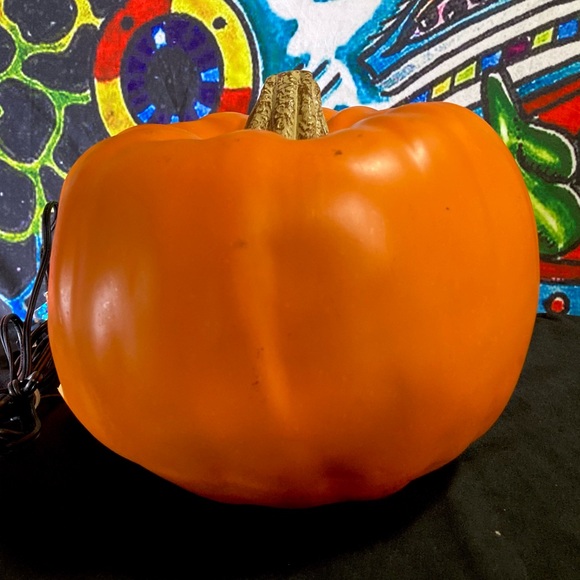 Vintage Pumpkin Jack O Lantern Lighted Halloween Fall Decor 6.5" - Picture 9 of 14